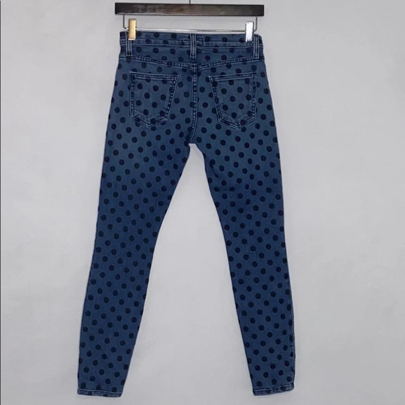 Current Elliott Flocked Dot The Stiletto Jeans - Size 25 - Picture 4 of 7